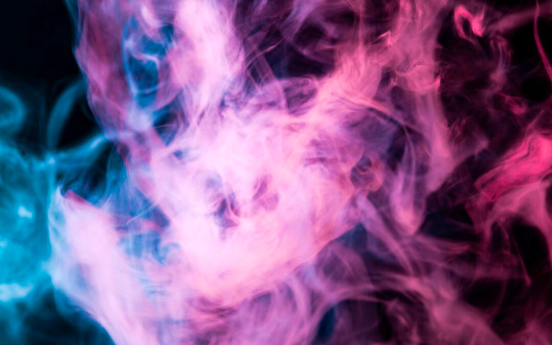Effet coloré dans de la brume magique.