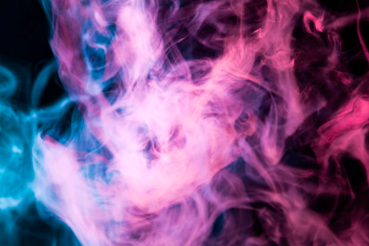 Effet coloré dans de la brume magique.